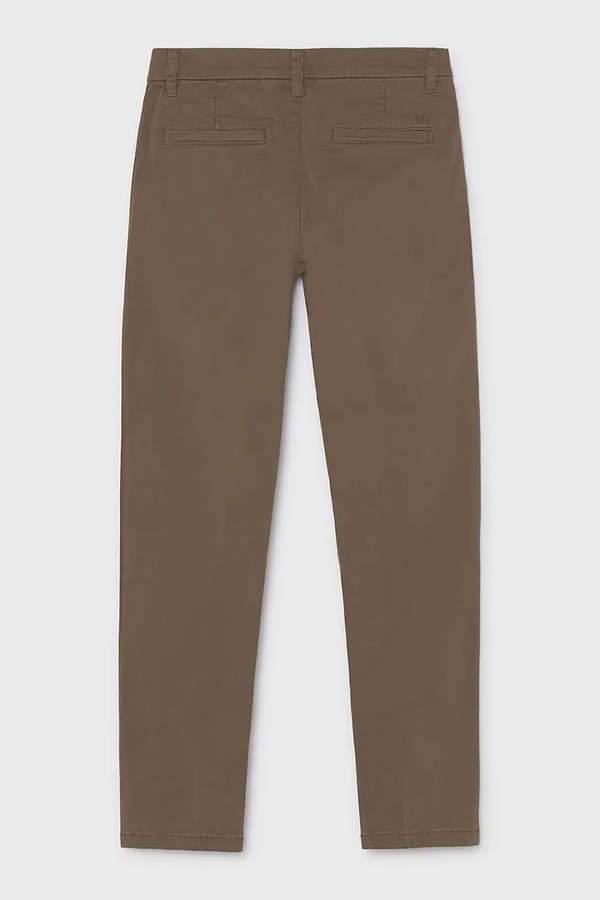 Брюки chinos детские хлопковые с эластаном Mayoral цвет коричневый