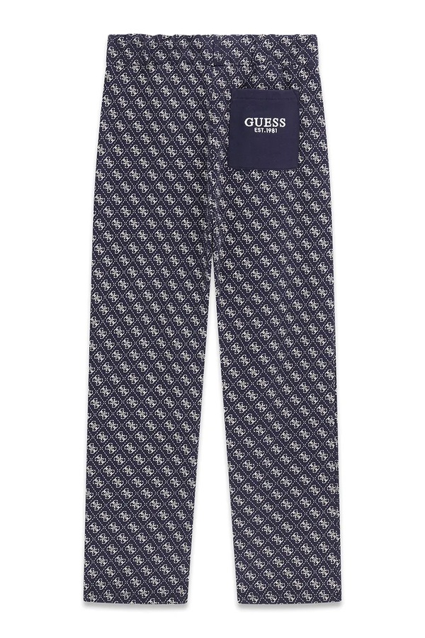 Спортивні штани дитячі бавовняні Guess колір темно-синій фото 2