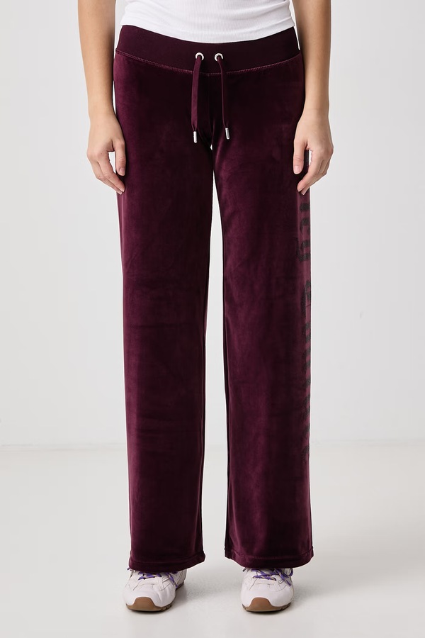Спортивні штани жіночі Juicy Couture OLD GOTHIC OG STRAIGHT колір бордовий