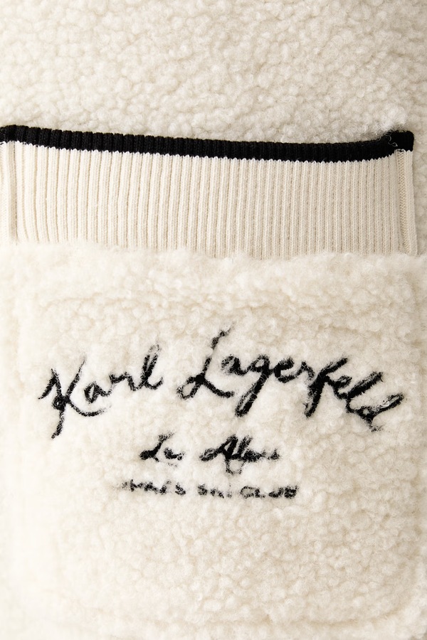 Спортивні штани жіночі флісові Karl Lagerfeld колір бежевий фото 4