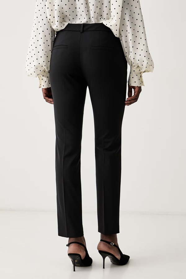 Штани slim fit жіночі з вовною Marella MLLWHISKY колір чорний фото 2