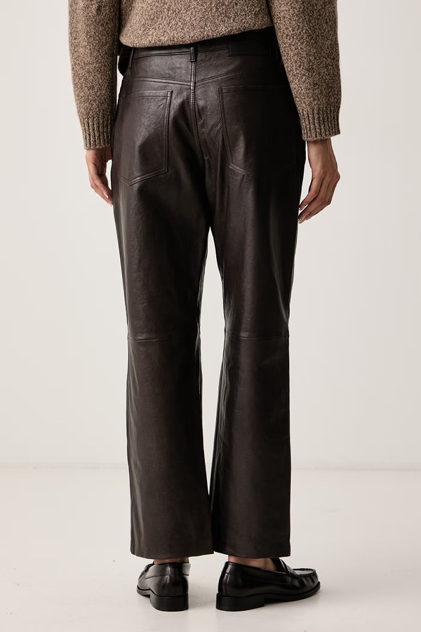 Брюки женские кожаные Weekend Max Mara WKDDESERTO цвет коричневый фото 2