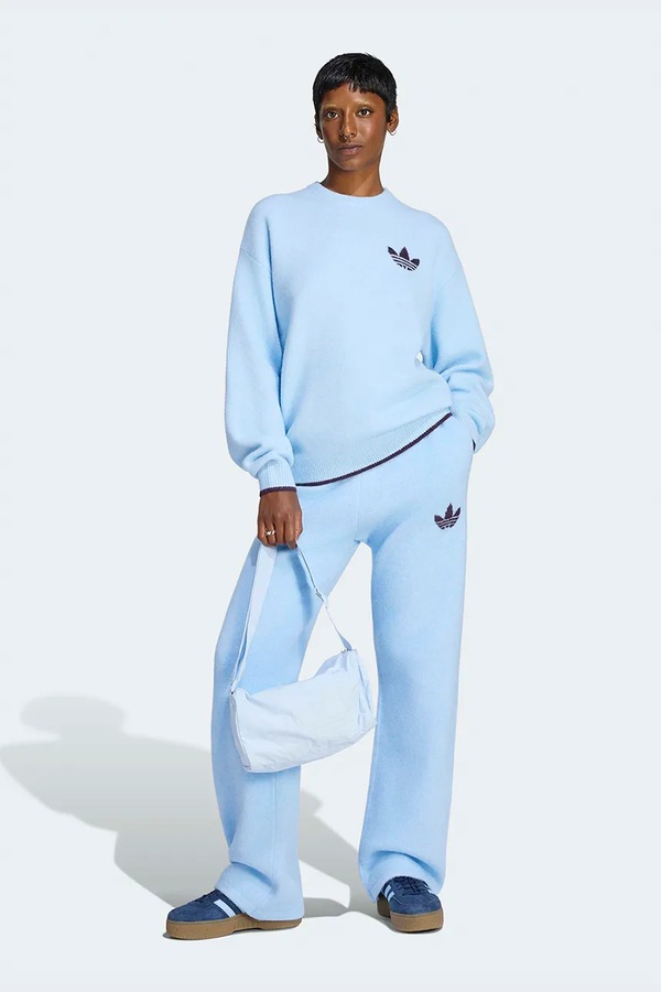 Спортивні штани жіночі з додаванням вовни adidas Originals Essentials колір блакитний фото 3