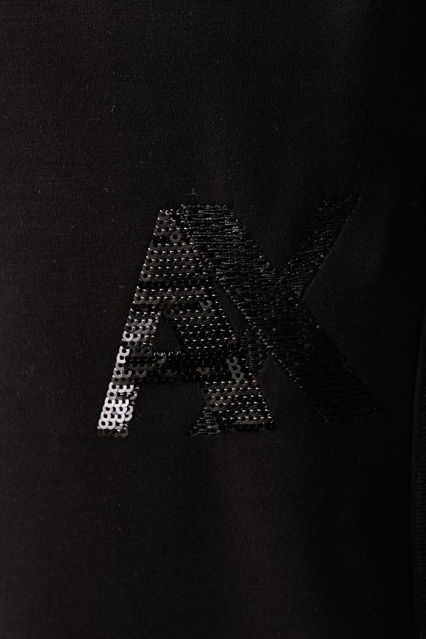 Спортивні штани жіночі з віскозою Armani Exchange колір чорний фото 4
