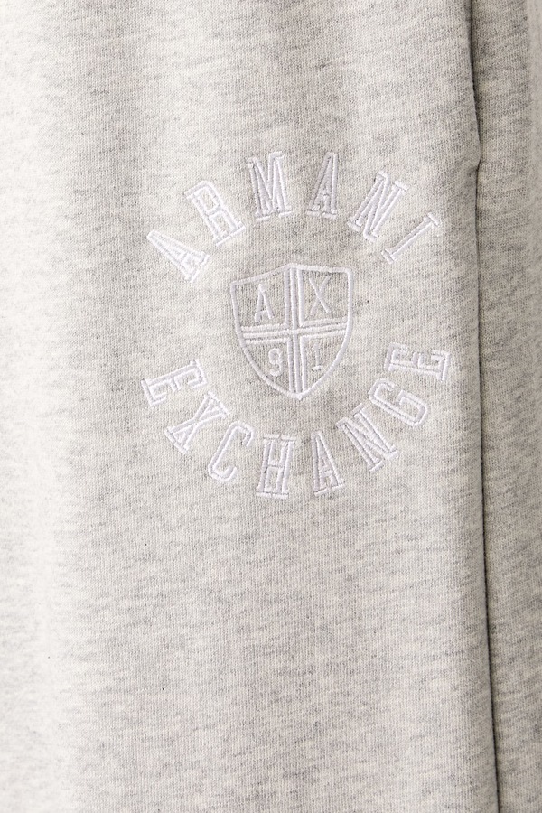 Спортивні штани жіночі бавовняні Armani Exchange колір сірий фото 4