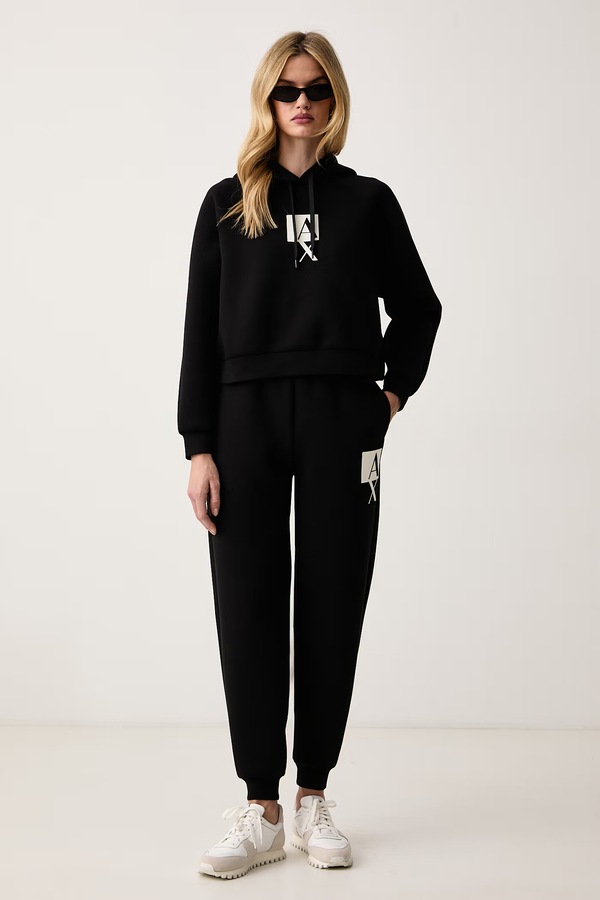 Спортивні штани жіночі Armani Exchange колір чорний