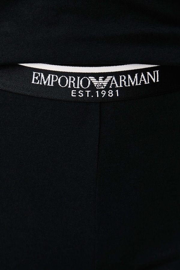 Жіноче бавовняне з еластаном Emporio Armani Underwear колір чорний фото 4