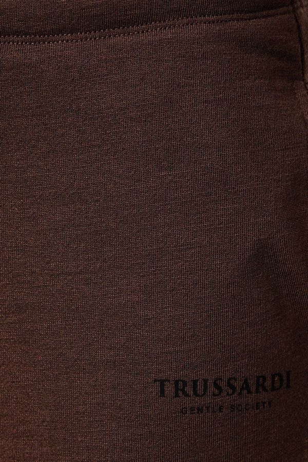 Спортивні штани жіночі вовняні Trussardi колір коричневий фото 4