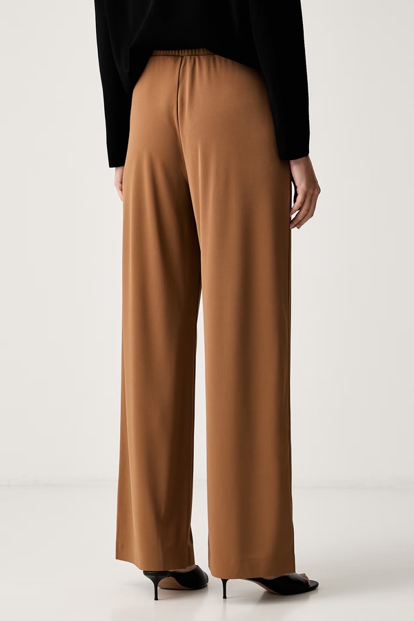 Штани straight жіночі MM by Max Mara MMLEDOTTO колір коричневий фото 2