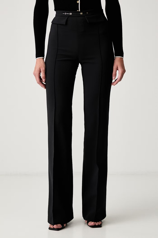 Костюмные брюки женские Elisabetta Franchi цвет черный