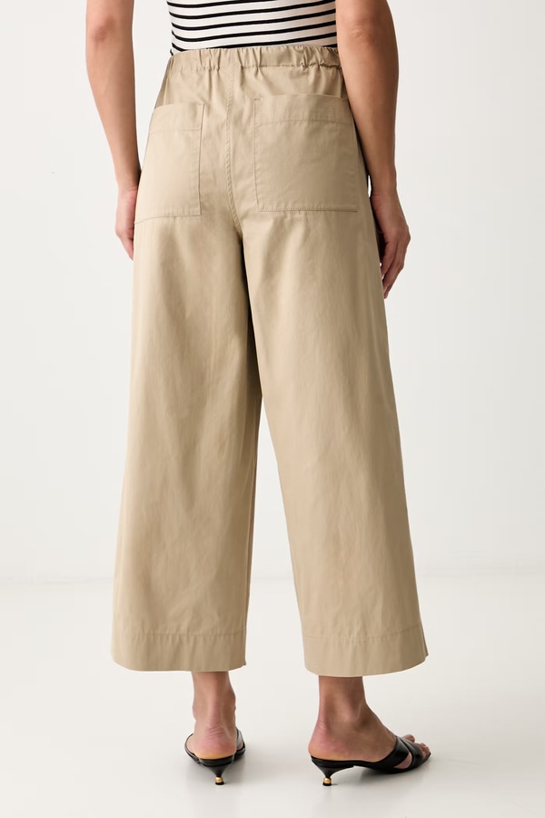 Штани straight жіночі бавовняні Weekend Max Mara WKDLIBERO колір бежевий фото 2