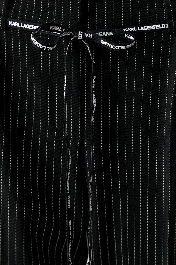 Штани жіночі з віскозою Karl Lagerfeld Jeans колір чорний фото 4