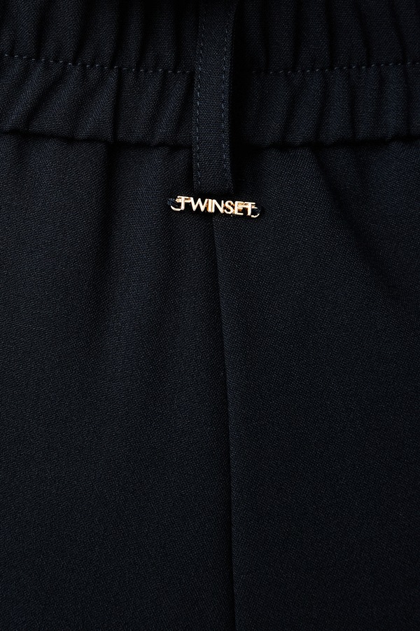 Штани жіночі з віскозою Twinset колір темно-синій фото 4