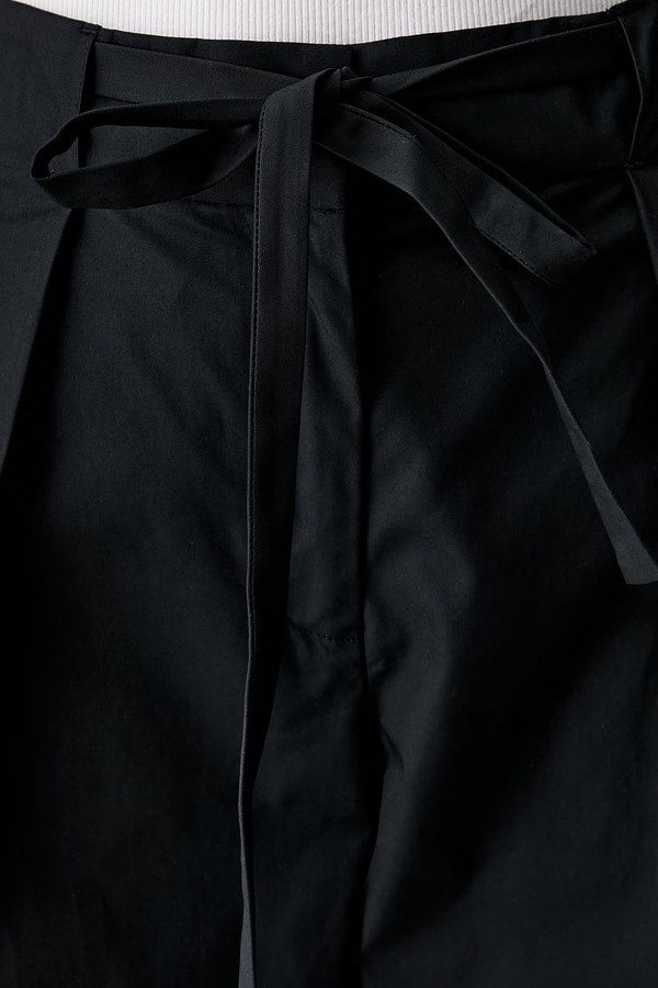 Штани wide leg жіночі бавовняні Karl Lagerfeld колір чорний фото 4
