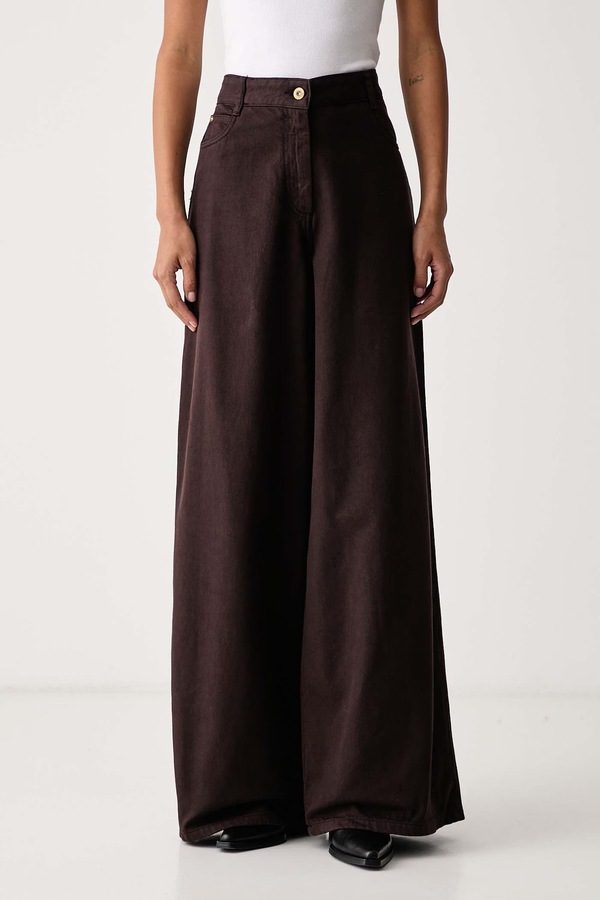 Джинси wide leg жіночі Sessun DALT колір коричневий
