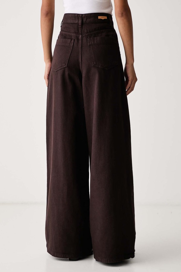 Джинсы wide leg женские Sessun DALT цвет коричневый фото 2