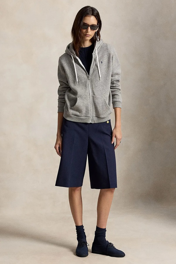 Брюки culottes женские из добавлением шерсти Polo Ralph Lauren цвет темно-синий фото 2