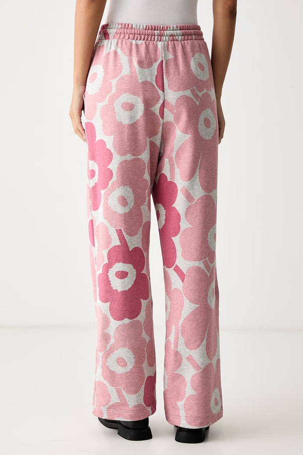 Спортивні штани жіночі бавовняні Marimekko колір рожевий фото 3
