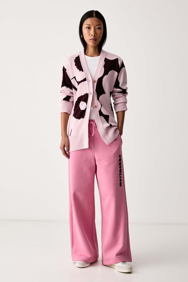 Спортивные брюки женские с хлопком Marimekko цвет розовый