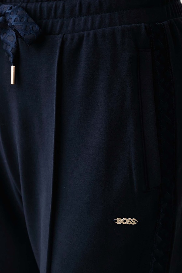 Штани loungwear жіночі з модалем BOSS PEACHY MONO_Pants колір темно-синій фото 4
