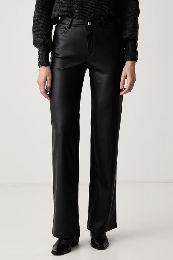 Штани жіночі з імітації шкіри Marciano by Guess CECILIA колір чорний