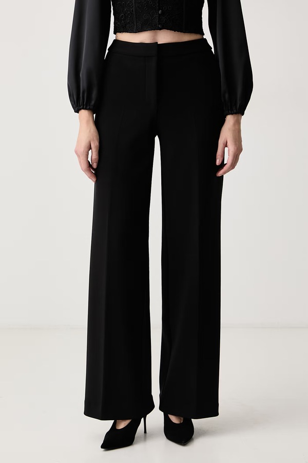Штани wide leg жіночі Marciano by Guess VIOLA колір чорний