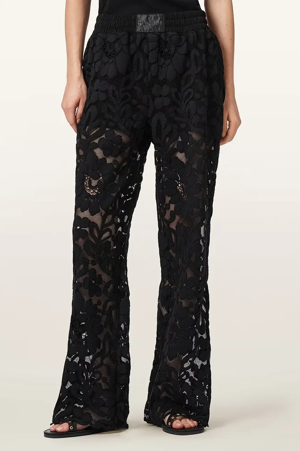 Штани regular жіночі AllSaints AMELIE колір чорний