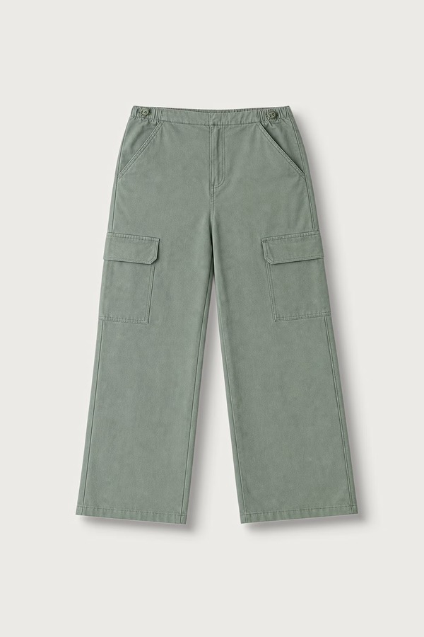 Брюки cargo детские с хлопком United Colors of Benetton цвет зеленый