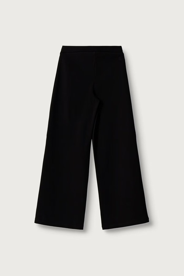 Штани wide leg дитячі з бавовною United Colors of Benetton колір чорний фото 2