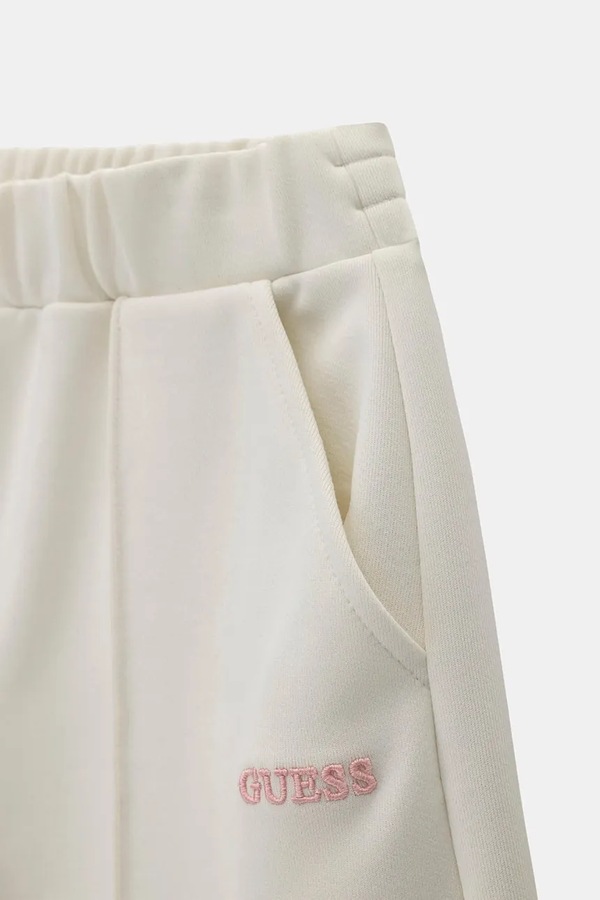 Штани wide leg дитячі з віскозою Guess колір бежевий фото 2