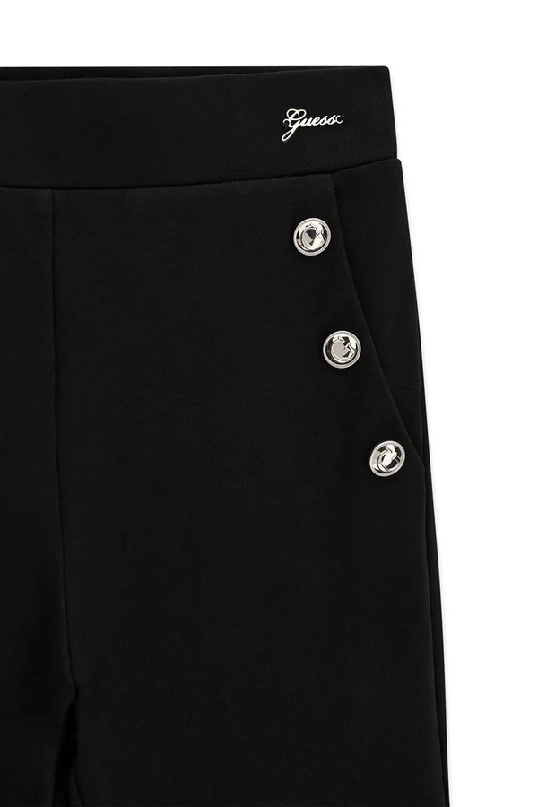 Штани-кльош дитячі з віскозою Guess колір чорний фото 2
