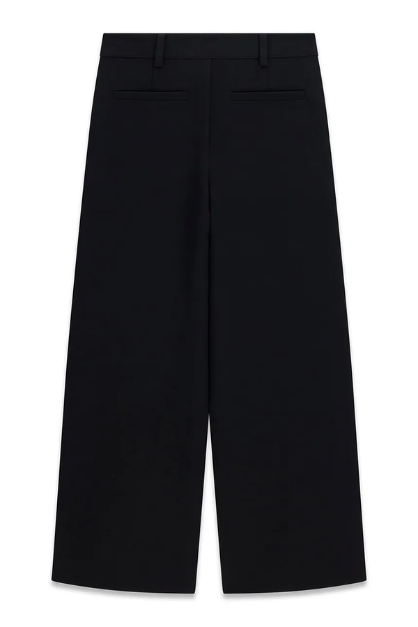 Штани wide leg дитячі з віскозою Guess колір чорний
