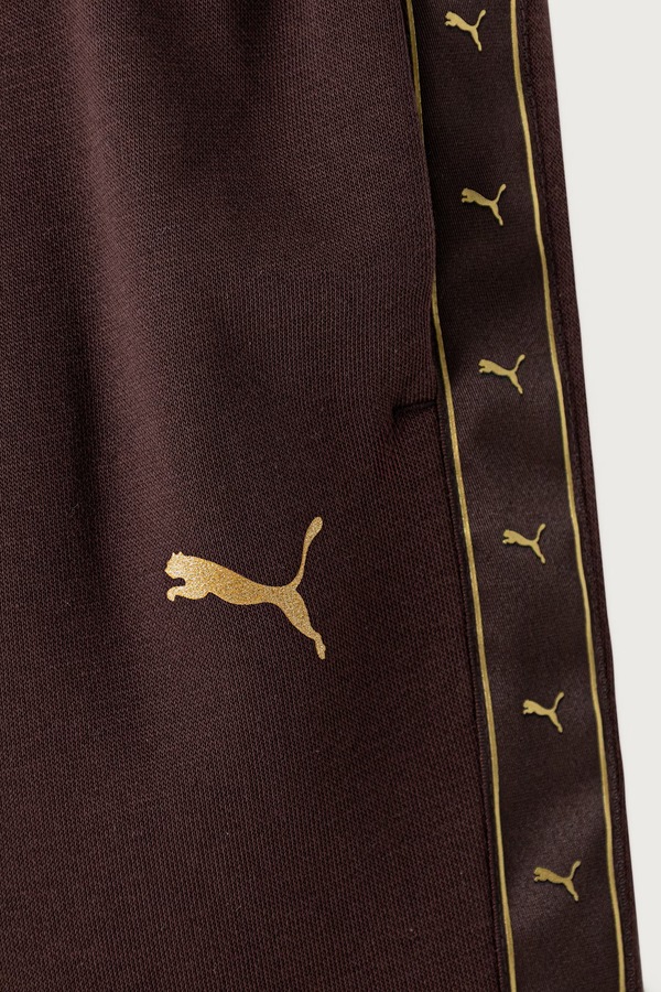 Спортивні штани дитячі з бавовною Puma ESS TAPE Relaxed Sweatpants колір коричневий фото 2