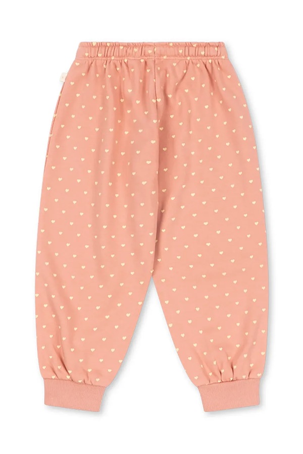 Джоггери дитячі з бавовною Konges Sløjd SPOTTY SWEAT PANTS GOTS колір рожевий