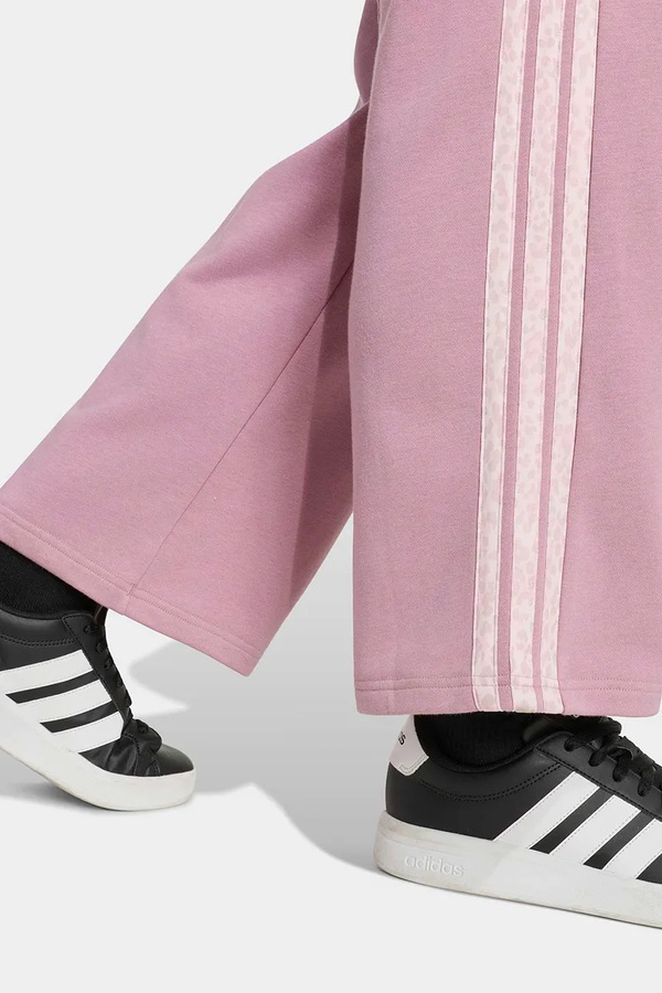 Спортивні штани дитячі з бавовною adidas колір фіолетовий фото 3