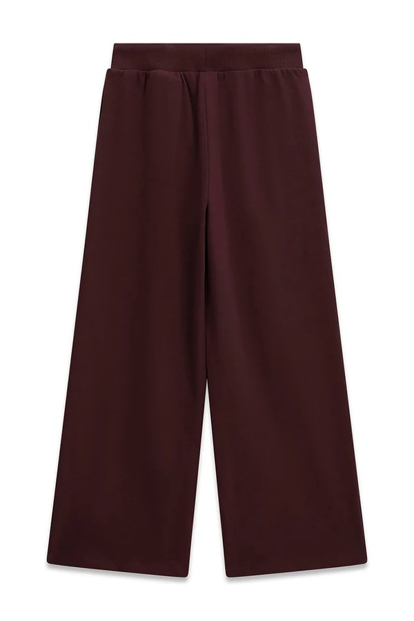 Штани wide leg дитячі бавовняні Guess колір бордовий