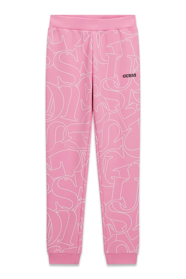 Спортивные брюки детские хлопковые Guess цвет розовый