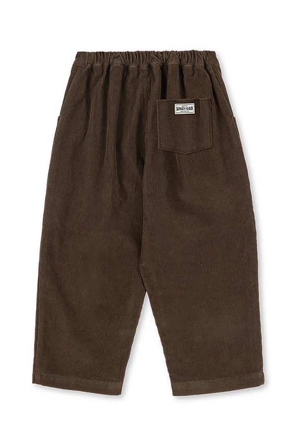 Штани дитячі бавовняні з еластаном Konges Sløjd REMY PANTS GOTS колір коричневий фото 3
