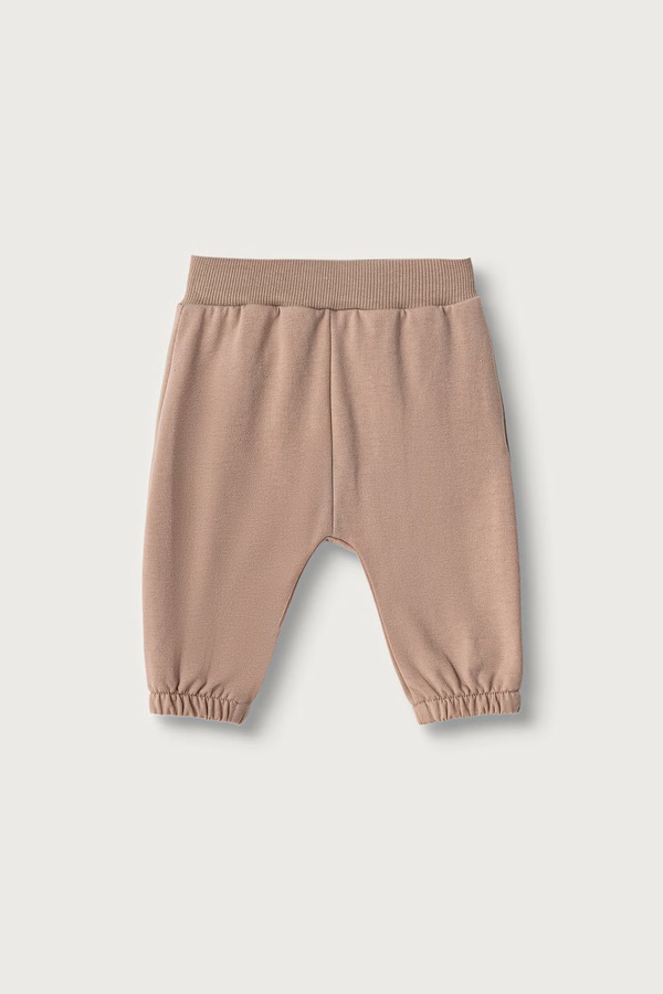 Спортивные брюки для младенцев с хлопком United Colors of Benetton цвет коричневый