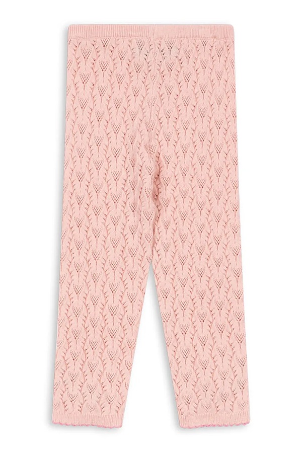 Легінси дитячі з бавовною Konges Sløjd ROSIER PANTS колір рожевий