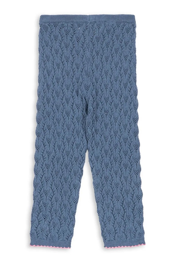 Легінси дитячі з бавовною Konges Sløjd ROSIER PANTS колір рожевий