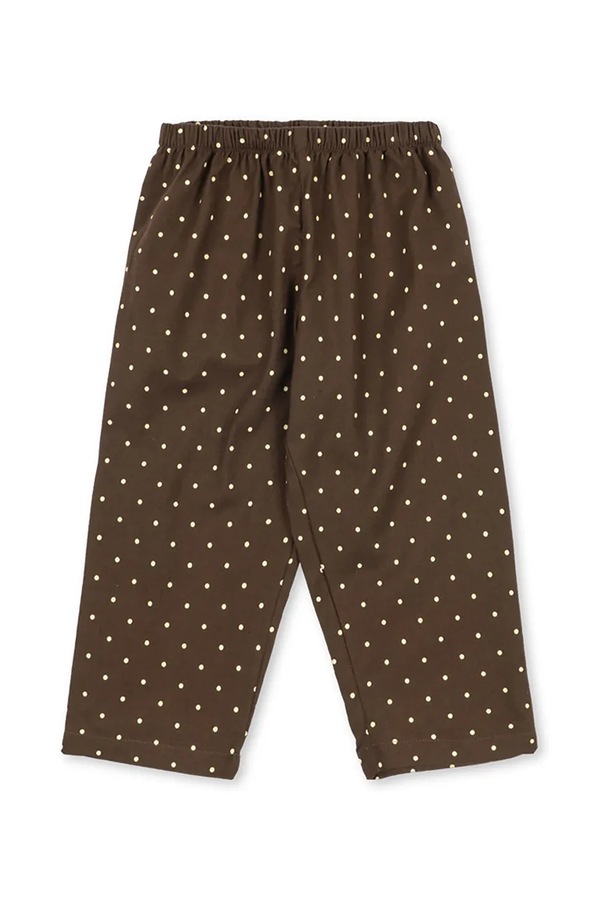 Штани дитячі бавовняні Konges Sløjd ALFE PANTS GOTS колір коричневий