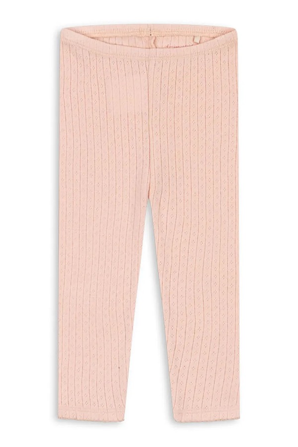 Легінси дитячі бавовняні Konges Sløjd MINNIE PANTS GOTS колір рожевий