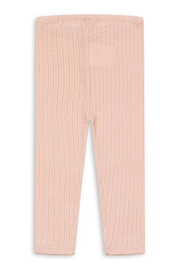 Легінси дитячі бавовняні Konges Sløjd MINNIE PANTS GOTS колір рожевий