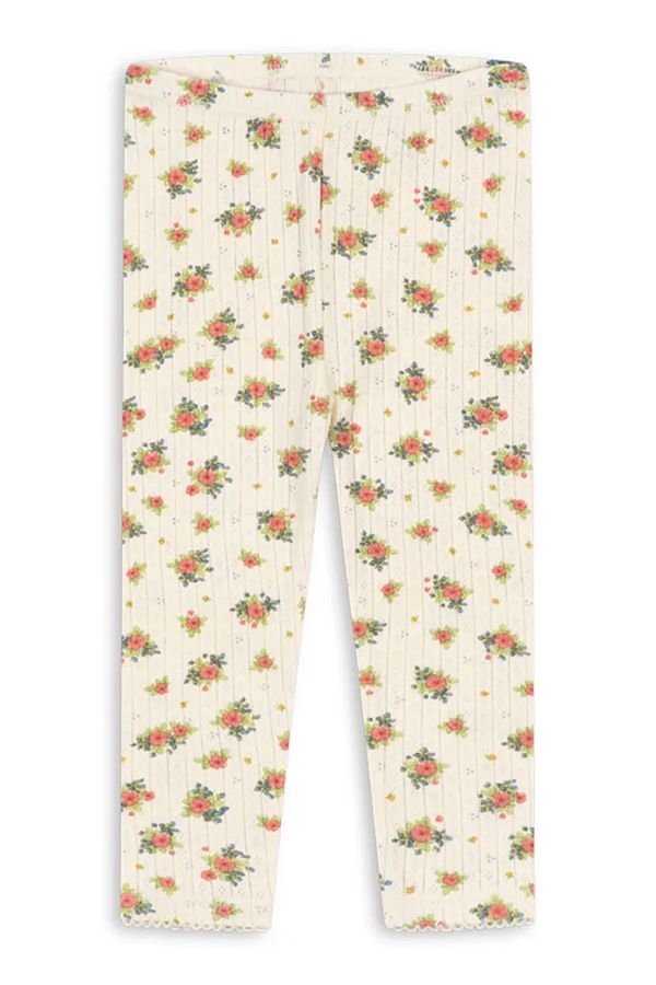 Легінси дитячі бавовняні Konges Sløjd MINNIE PANTS GOTS колір білий
