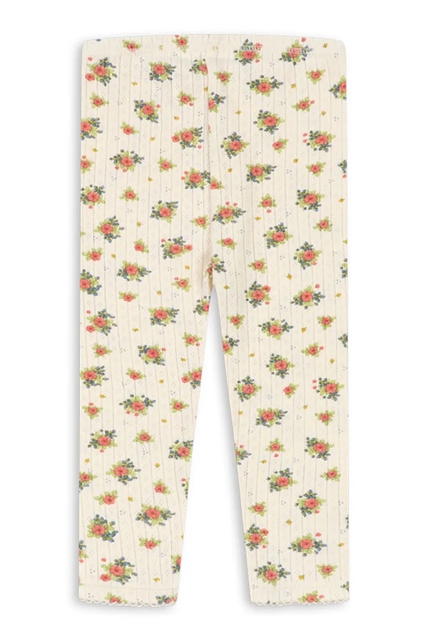 Легінси дитячі бавовняні Konges Sløjd MINNIE PANTS GOTS колір білий
