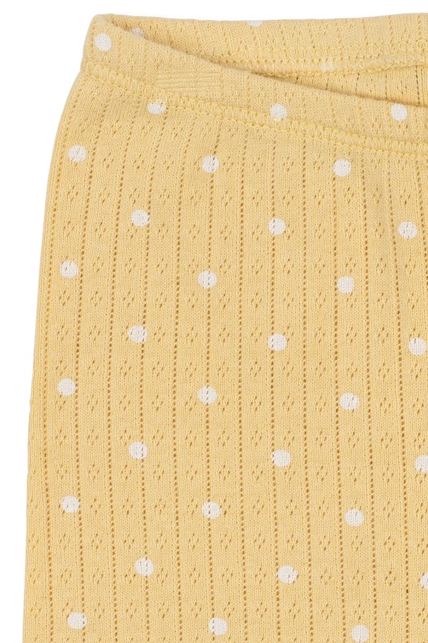 Легінси дитячі бавовняні Konges Sløjd MINNIE PANTS GOTS колір жовтий фото 2