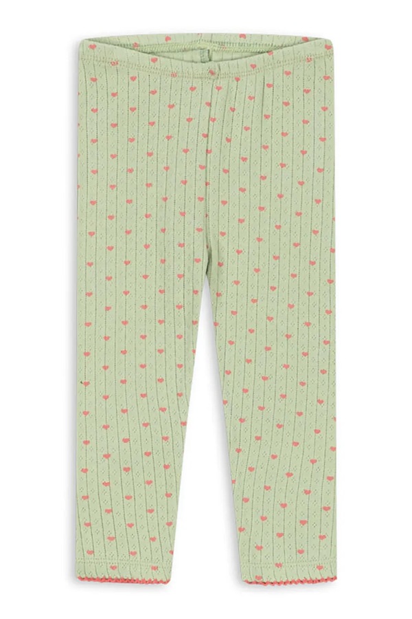 Легінси дитячі бавовняні Konges Sløjd MINNIE PANTS GOTS колір зелений
