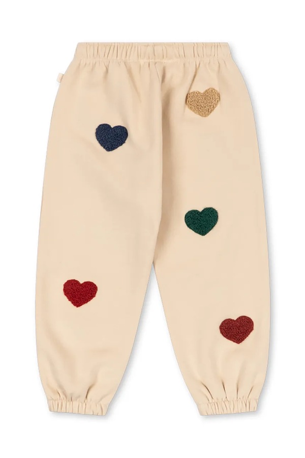 Спортивні штани дитячі з бавовною Konges Sløjd LOU TERRY SWEAT PANTS OCS колір бежевий
