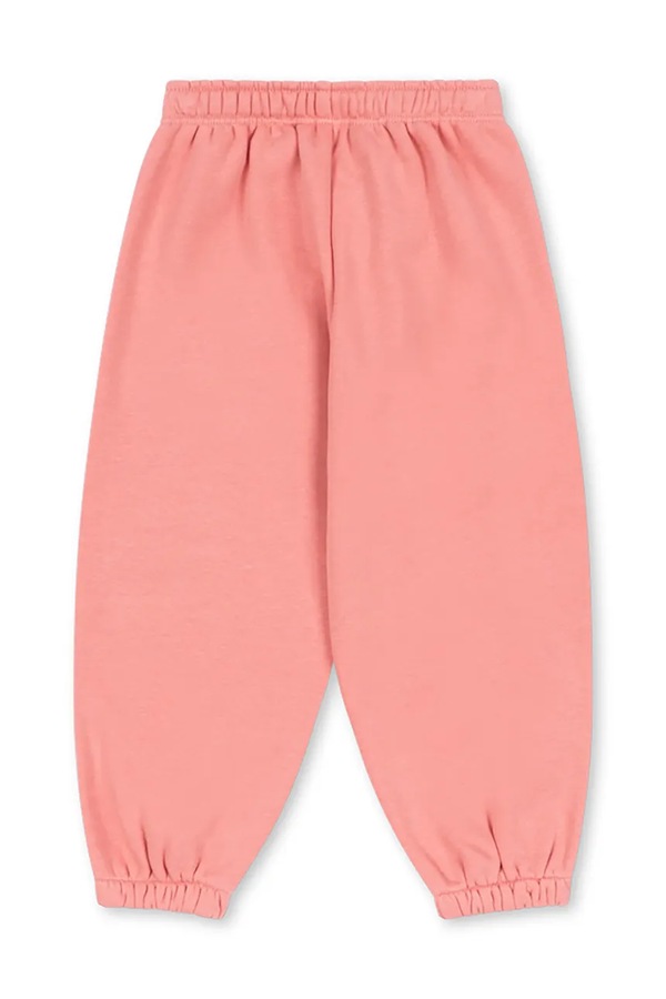 Спортивні штани дитячі з бавовною Konges Sløjd LOU SWEAT PANTS GOTS колір рожевий